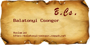Balatonyi Csongor névjegykártya